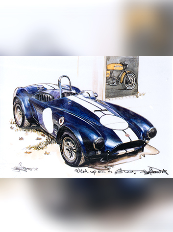 보우 스포츠카 아트 포스터 - 셸비 코브라 427