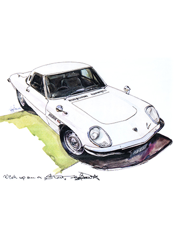 보우 스포츠카 아트 포스터 - 코스모 스포츠